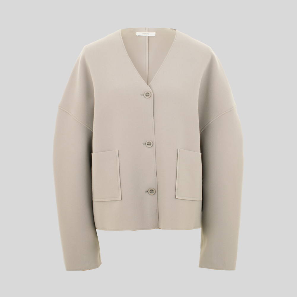 YONFA / 【第二弾 PRE ORDER】クーコーVネックルーズカーディガン