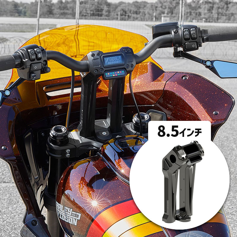 リックスモーターサイクルズ□ クラブスタイル 8.5インチ プルバック