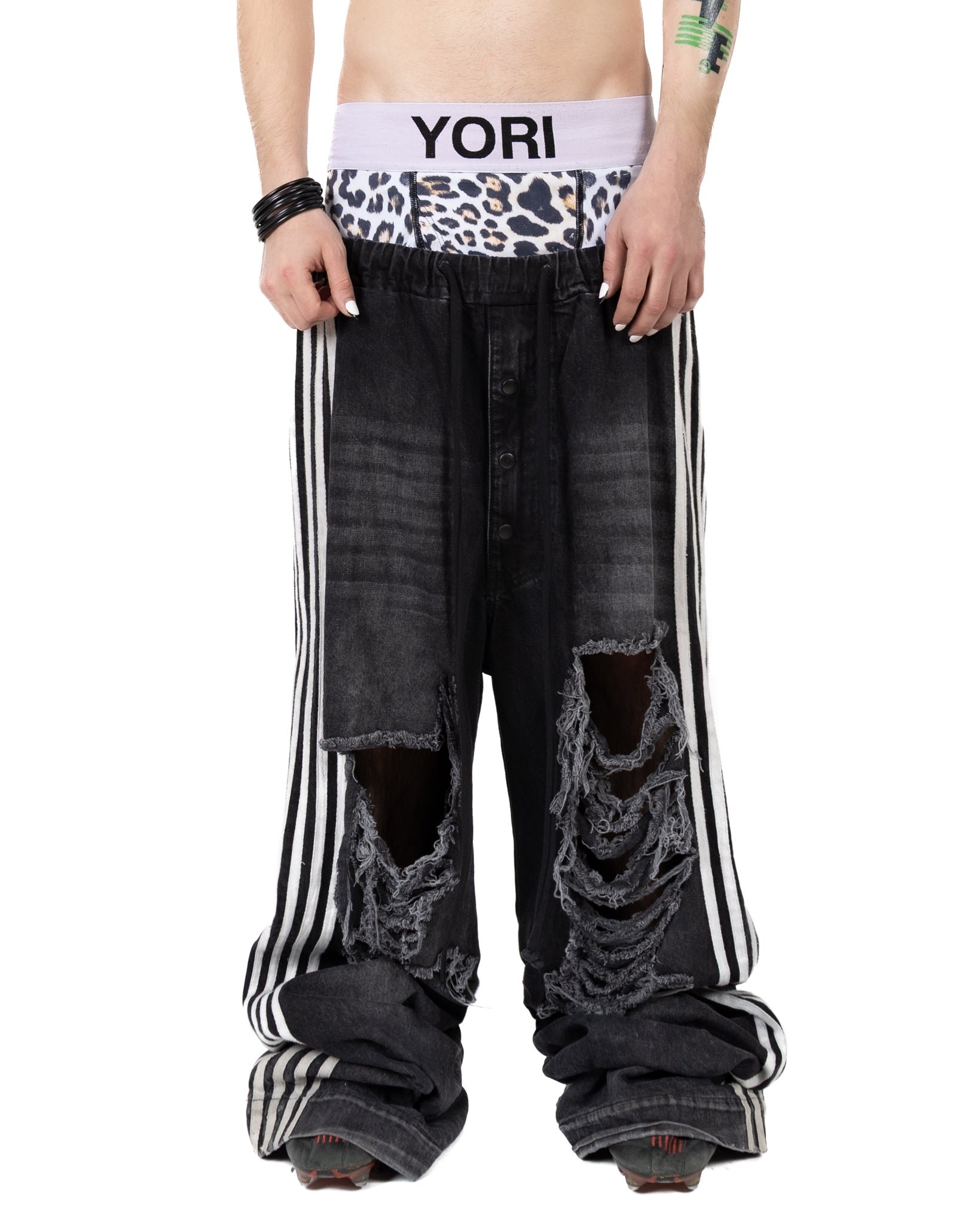 5-Stripe Denim (Black/White) | YORI