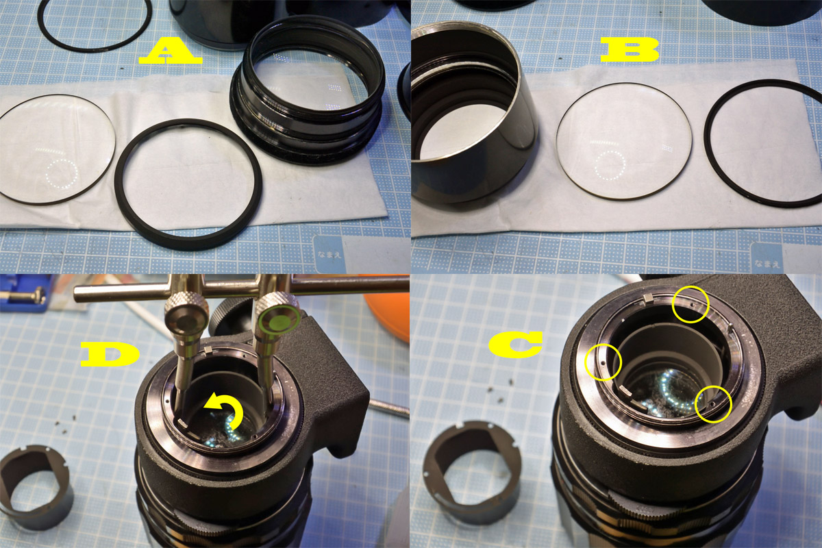 ペンタックス「Super-Multi-Coated TAKUMAR 300mm F4」分解・清掃