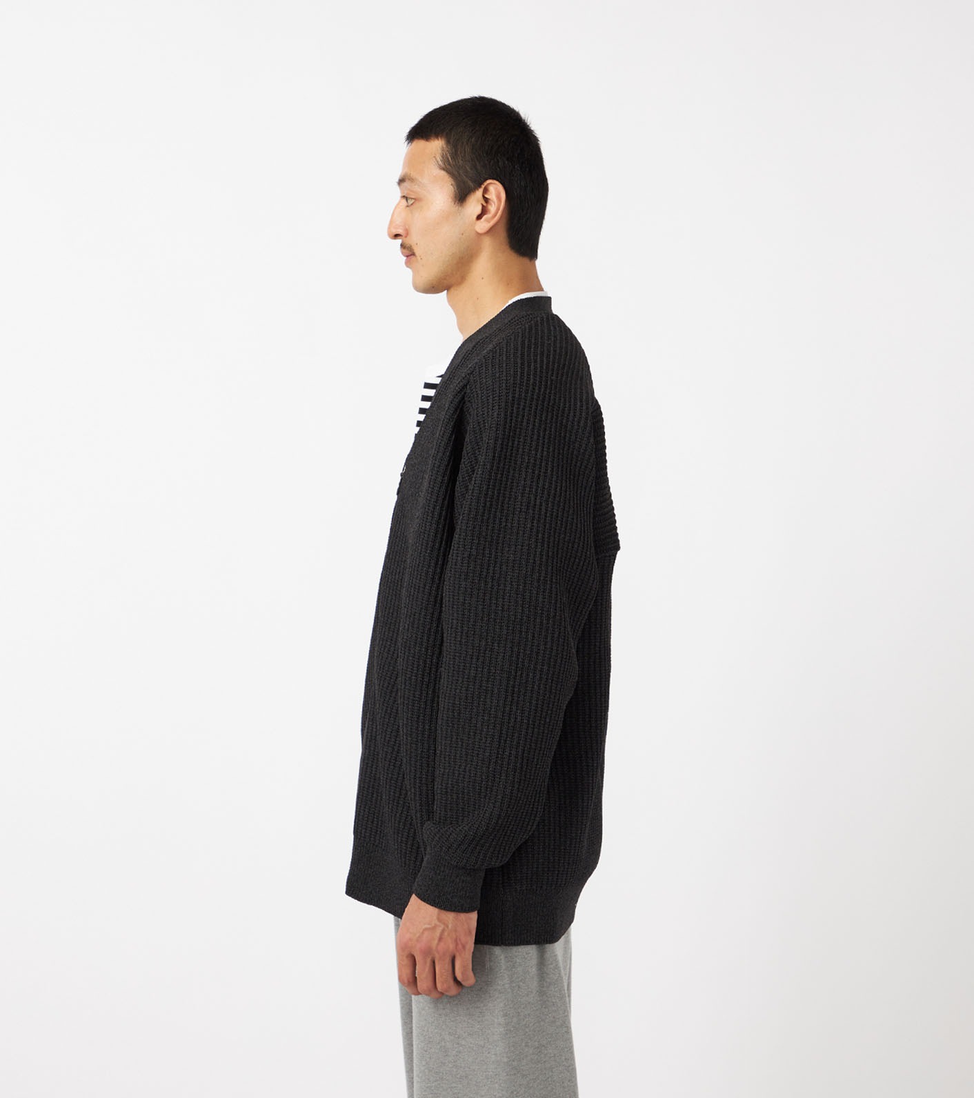 YOU LOOK NICE TODAY | NANAMICA 5G Zip Cardigan -Dark Navy