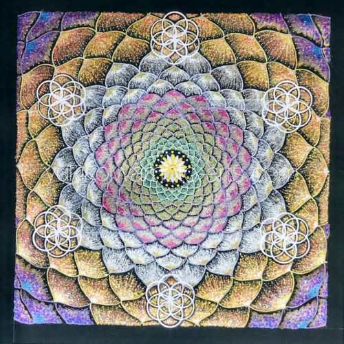 曼荼羅アート「慈悲」｜Mandala art “Mercy” | 幸運を呼ぶ曼荼羅アート