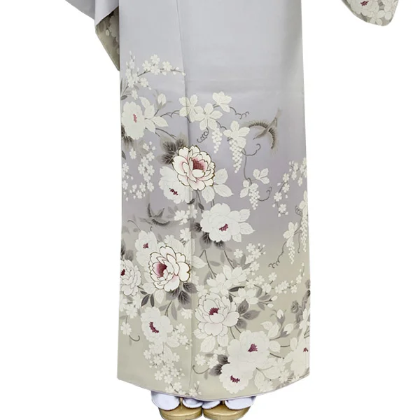 a2211802】【レンタル】訪問着 フルセット アイスグレー Risa Hirako