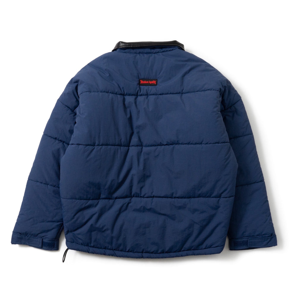 student apathy leather collar fake down jacket – YZ