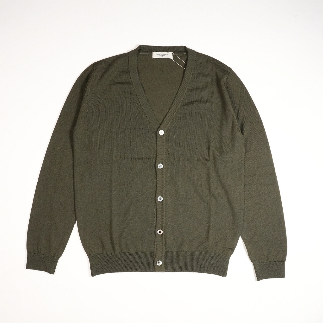 MOONCASTLE（ムーンキャッスル） 12G L/W MERINO WOOL CARDIGAN - ZABOU