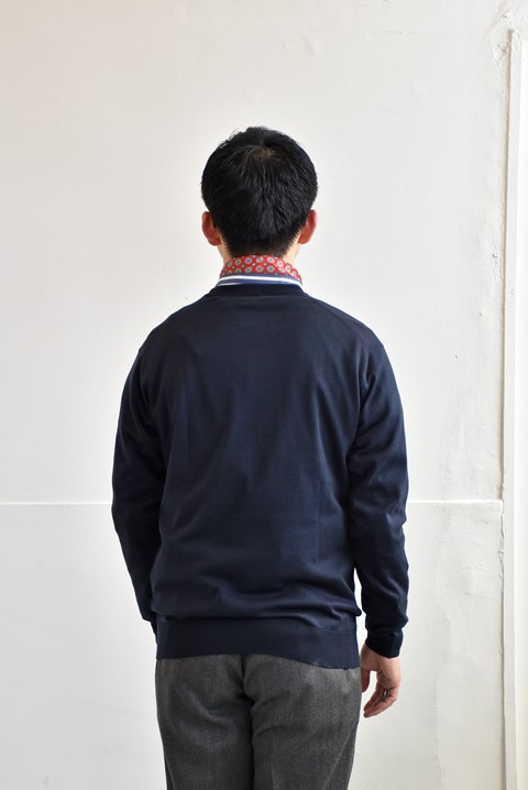 JOHN SMEDLEY（ジョンスメドレー） クルーネックニット ネイビー - ZABOU