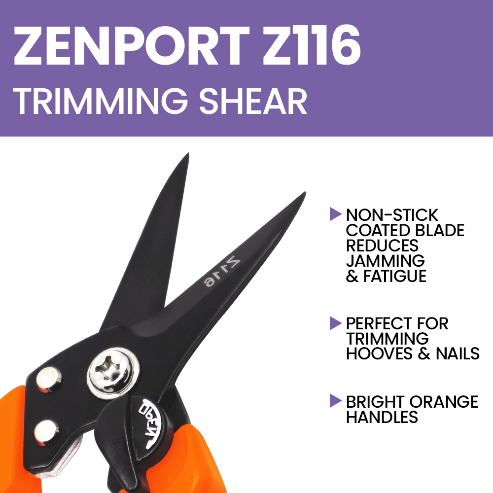 Zenport Z116 Hoof and Floral Trimming Shear with Twin-Blade, 7.5
