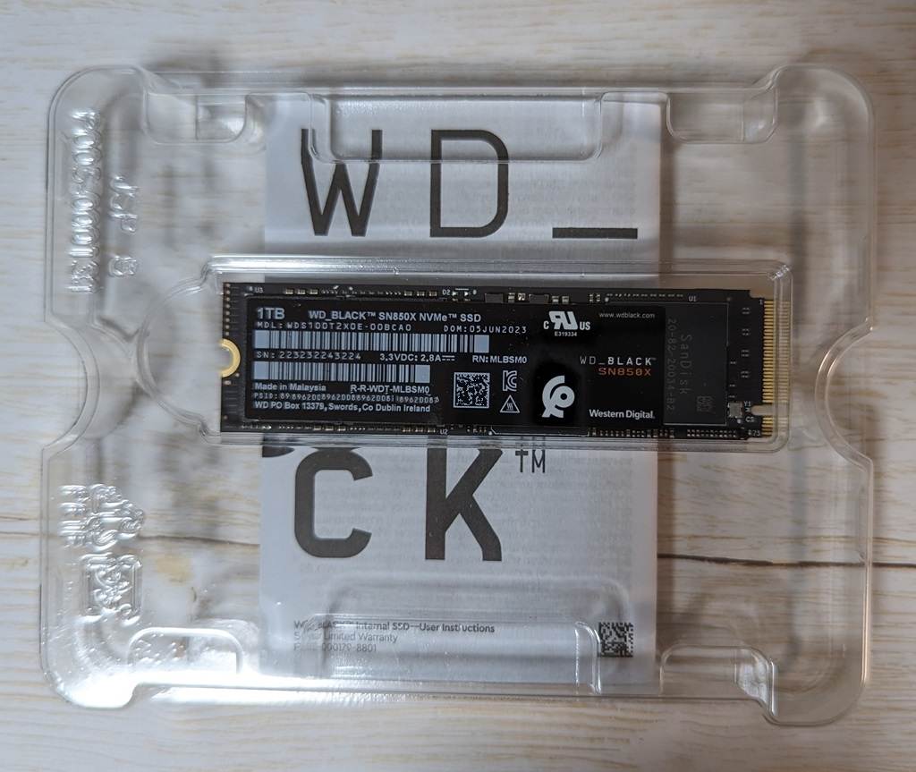 WD_BLACK SN850X 1TB 購入！ | ゼトラの箱