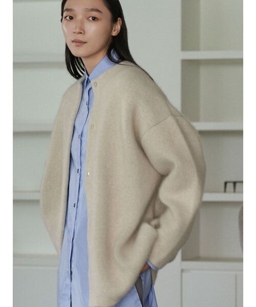 ELENDEEK（エレンディーク） カーディガン CNラクーンミックスダブル