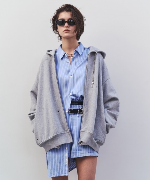 JOSE MOON（ジョゼムーン） ブラウス シャツ JOSEMOON SATIN STRIPE