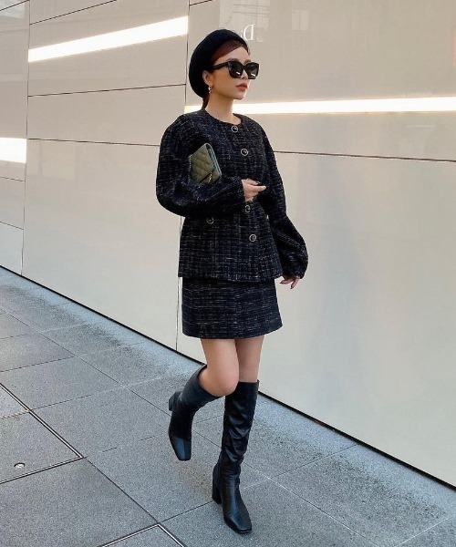 EIMY ISTOIRE（エイミーイストワール） ブーツ スリムスクエアロング