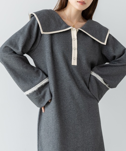 BAB（バブ） ワンピース 「選べるサイズ展開」ビッグカラー配色