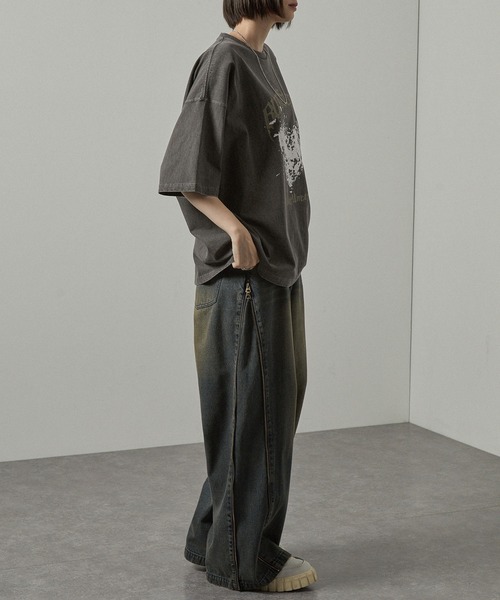 tシャツ 「Alfred Alex」ヴィンテージメイクデザイン ビッグピグメント