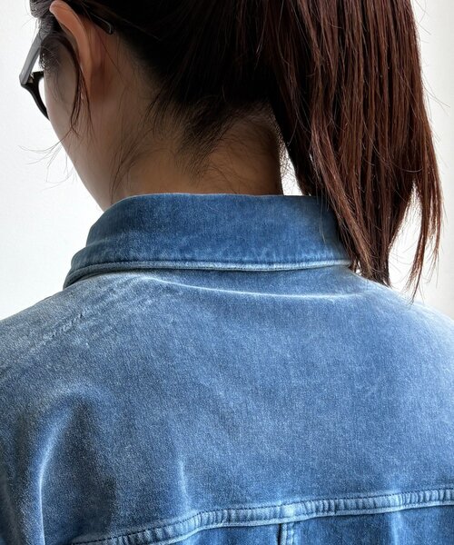 DouDou（ドゥドゥ） ブラウス シャツ 別珍デニムシャツ レディース