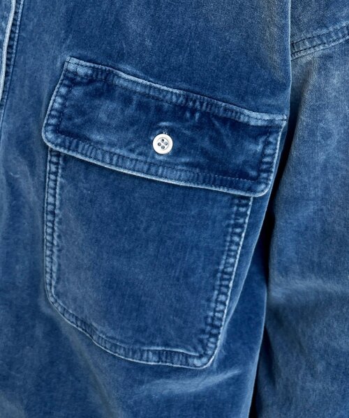 DouDou（ドゥドゥ） ブラウス シャツ 別珍デニムシャツ レディース