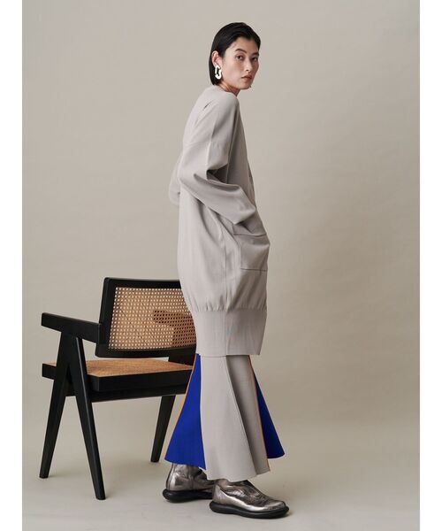 UN3D.（アンスリード） スカート MULTICOLOR WAVE LINE SLIT KT SK