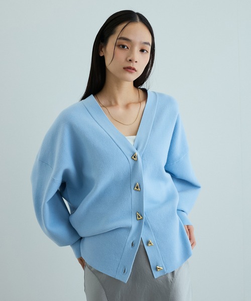 ADAM ET ROPE'（アダムエロペ） カーディガン トライアングルボタン