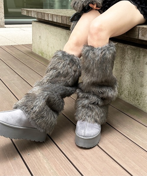 sedacle girl（セダクルガール） レッグウォーマー フェイクファー