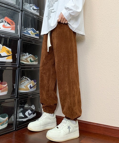 パンツ 無地コーデュロイジョガーパンツ(NEZ) メンズ レディース