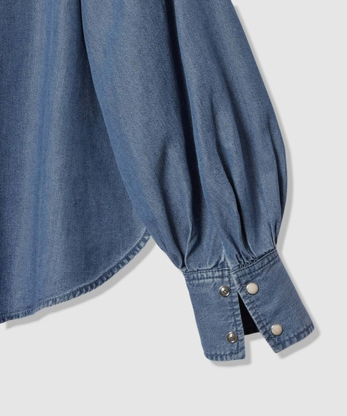 allureville（アルアバイル） ブラウス シャツ デニムボウブラウス