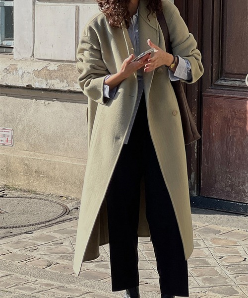 Jewelobe（ジュエローブ） コート アウター ショールカラーベルト付き