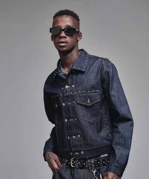 ANDER HUNK デニムジャケット gジャン Studs Design Rigid Denim