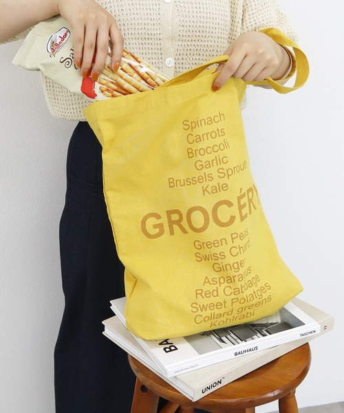 HEILIS（ヘイリス） エコバッグ グロサリーマルシェトートバッグ/ロゴ
