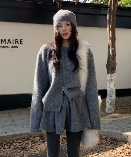 ViViDAY セットアップ 「上下2点セット」ニットカーディガン＋ニット