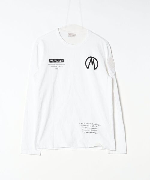MONCLER（モンクレール） 長袖Tシャツ M ホワイト メンズ : ZOZOTOWN