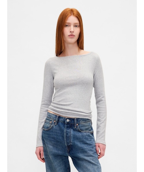 GAP（ギャップ） tシャツ モダン ボートネックTシャツ レディース