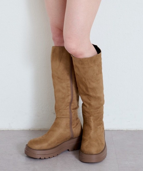 Kastane（カスタネ） ブーツ スエードロングブーツ レディース