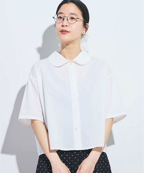 fig London（フィグロンドン） ブラウス シャツ ○round collar shirt