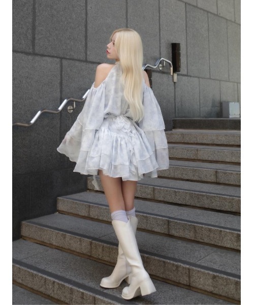 Darich（ダーリッチ） ワンピース トワルドジュイシフォンフリルミニ