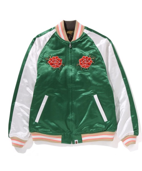 A BATHING APE（アベイシングエイプ） スカジャン JAPANESE PEONY