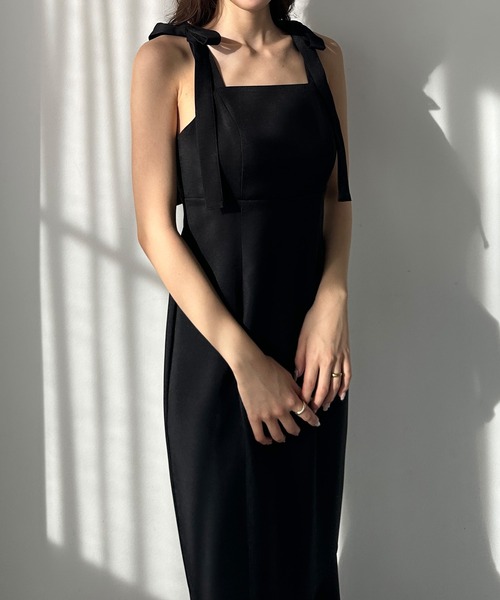 Louere（ルエレ） ワンピース ショルダーリボンマーメイドキャミ