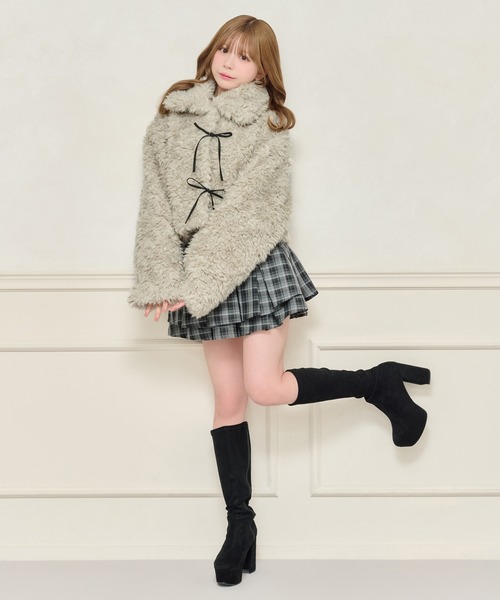 apres jour（アプレジュール） ブルゾン アウター リボンシャギー