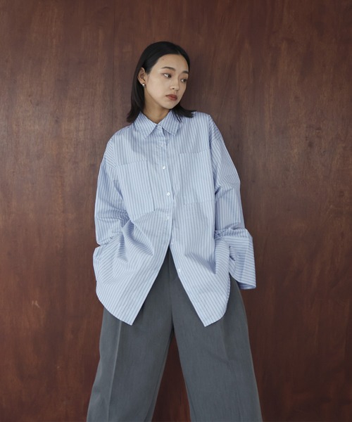 hellam（ヘラム） ブラウス シャツ ビックポケット オーバーサイズ