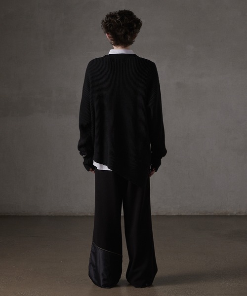 GRANCY セーター ニット 「GRANCY」ZipDesign Asymmetry Knit / ジップ
