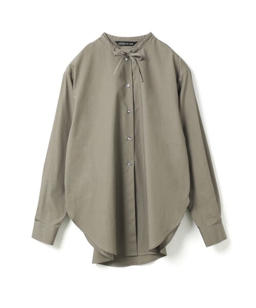 mizuiroind（ミズイロインド） ブラウス シャツ リボンタイロング
