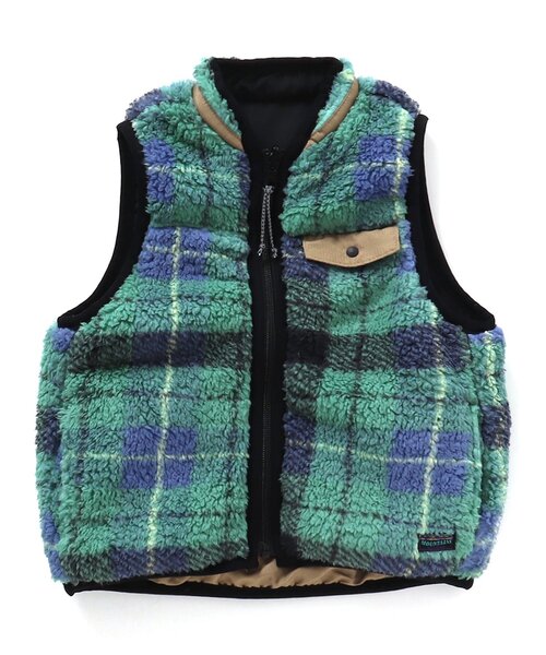 BREEZE（ブリーズ） ベスト 「WEB限定」 総柄リバーシブルボアベスト