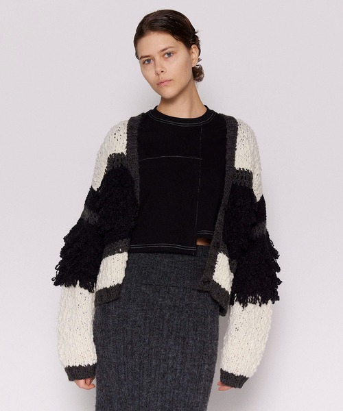 MAISON SPECIAL（メゾンスペシャル） カーディガン Multi Fringe