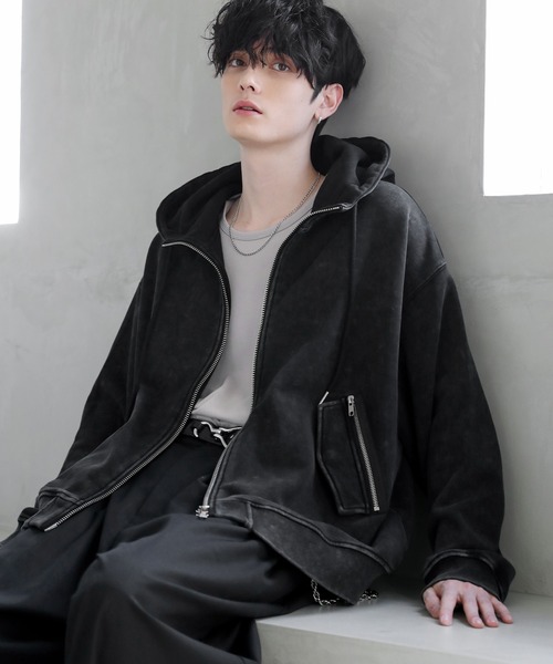 akiKenzo ショート パーカー フード付きジャケット M メンズ ブ 楽天