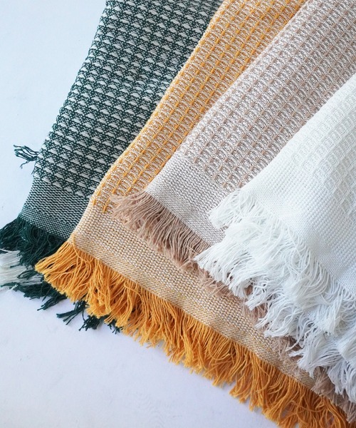 Port（ポート） ブランケット 「 」 ピクニック フリンジ付き ラグ