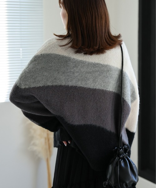 sakishimatokyo ニット セーター モヘアタッチグラデーションニット