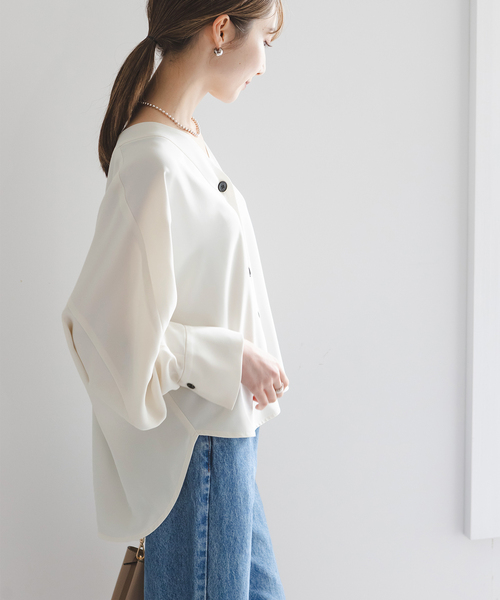 NOBLE（ノーブル） ブラウス シャツ 「追加」エステルダブルクロス