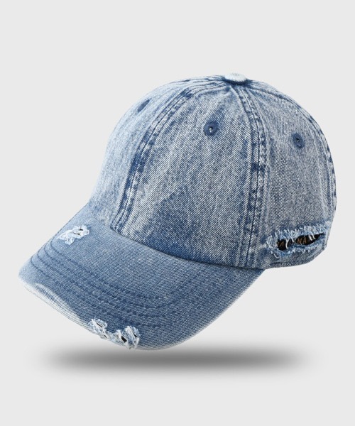 Ressaca（レサーカ） キャップ 帽子 ワンポイント刺繍ロゴダメージ加工