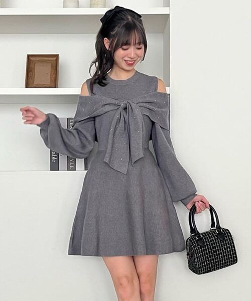 MAJESTIC LEGON（マジェスティックレゴン） ワンピース ビジューリボン