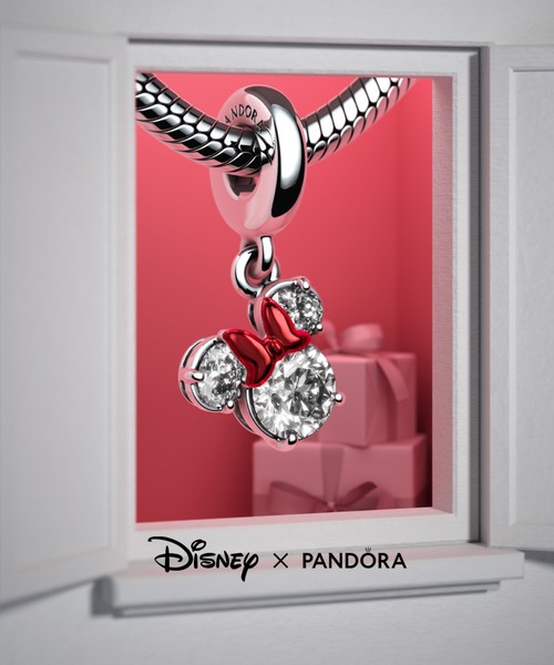 PANDORA（パンドラ） チャーム ディズニー ミニーマウス シルエット