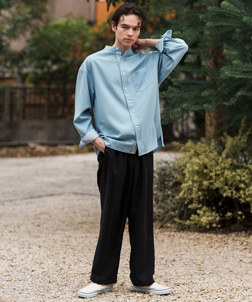 CAMBIO（カンビオ） パンツ mp13306-Peach Skin Wide Straight Pants