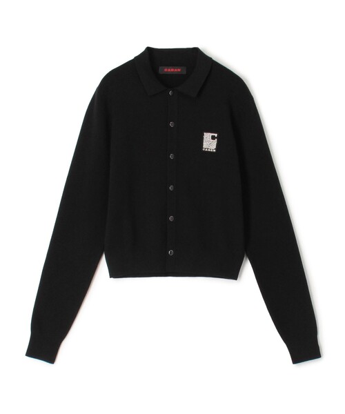 CABaN（キャバン） カーディガン コットンカシミヤ パールロゴポロ